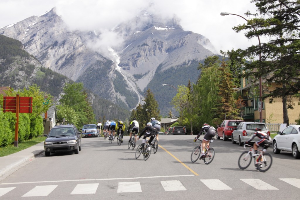 Bike Racing on the Streets of Banff